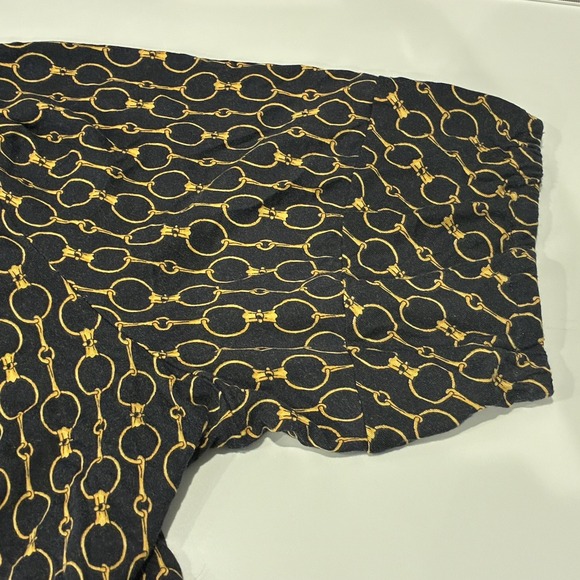 Lauren Ralph Lauren Black Label Equestrian Top XL Black Horse Bit Old Money Prep - Picture 5 of 9